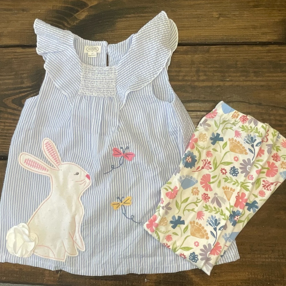 Mud Pie Girls 4T Easter Outfit